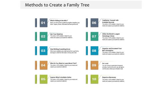 Methods To Create A Family Tree Ppt PowerPoint Presentation Icon Slides PDF Methods To Create A Family Tree Ppt PowerPoint Presentation Icon Slides PDF