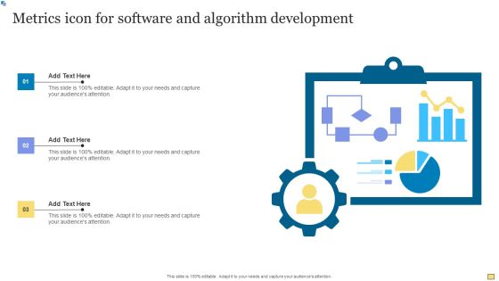 Metrics Icon For Software And Algorithm Development Clipart PDF Metrics Icon For Software And Algorithm Development Clipart PDF