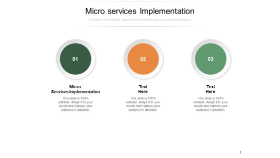 Micro Services Implementation Ppt PowerPoint Presentation Infographic Template Styles Cpb