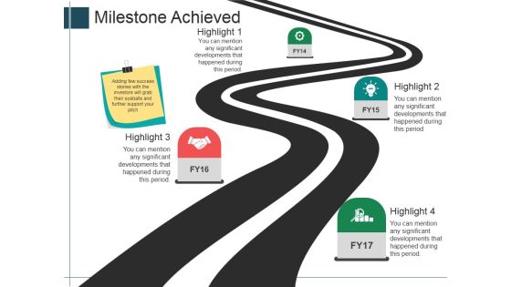 Milestone Achieved Template 1 Ppt PowerPoint Presentation Gallery File Formats Milestone Achieved Template 1 Ppt PowerPoint Presentation Gallery File Formats