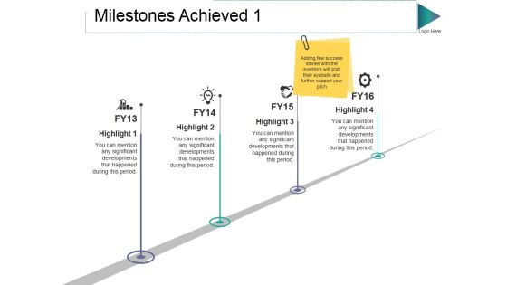 Milestones Achieved 1 Ppt PowerPoint Presentation Infographics Tips