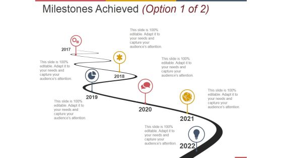 Milestones Achieved Template 1 Ppt PowerPoint Presentation Model Good Milestones Achieved Template 1 Ppt PowerPoint Presentation Model Good