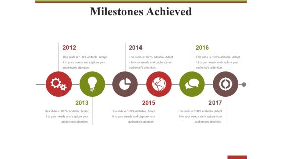 Milestones Achieved Template 2 Ppt PowerPoint Presentation Ideas Influencers Milestones Achieved Template 2 Ppt PowerPoint Presentation Ideas Influencers