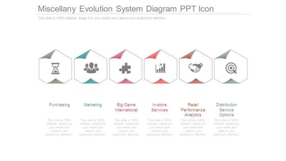 Miscellany Evolution System Diagram Ppt Icon