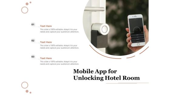 Mobile App For Unlocking Hotel Room Ppt PowerPoint Presentation Gallery Icon PDF Mobile App For Unlocking Hotel Room Ppt PowerPoint Presentation Gallery Icon PDF