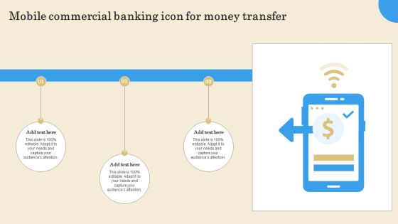 Mobile Commercial Banking Icon For Money Transfer Portrait PDF