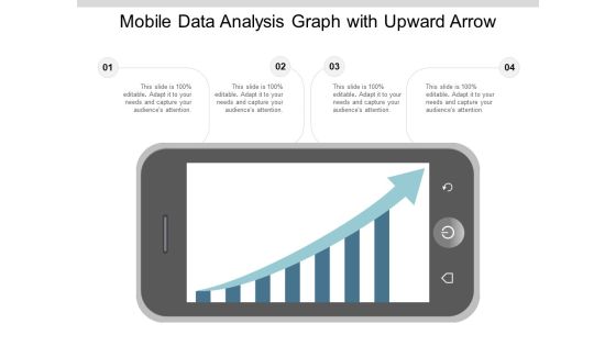 Mobile Data Analysis Graph With Upward Arrow Ppt PowerPoint Presentation Summary Styles