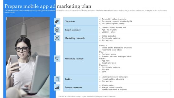 Mobile Promotion Strategic Guide For Micro Businesses Prepare Mobile App Ad Marketing Diagrams PDF