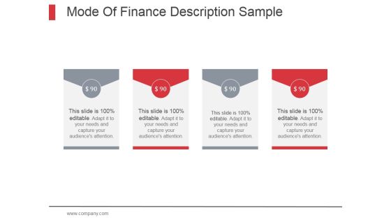 Mode Of Finance Description Sample Ppt PowerPoint Presentation Example 2015 Mode Of Finance Description Sample Ppt PowerPoint Presentation Example 2015