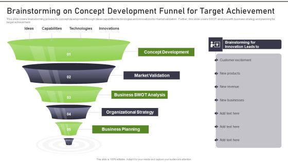 Modernization And Product Brainstorming On Concept Development Funnel For Target Slides PDF Modernization And Product Brainstorming On Concept Development Funnel For Target Slides PDF