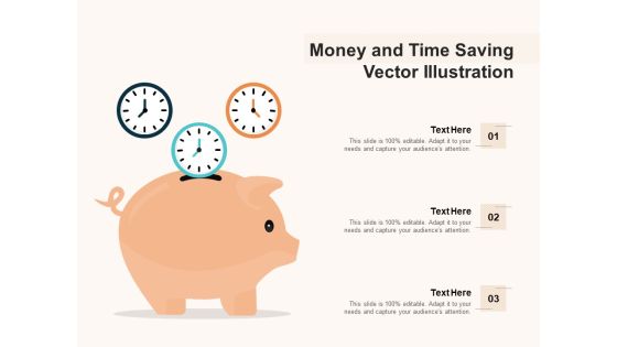Money And Time Saving Vector Illustration Ppt PowerPoint Presentation Model Format Ideas PDF