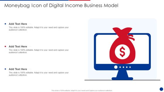 Moneybag Icon Of Digital Income Business Model Template PDF Moneybag Icon Of Digital Income Business Model Template PDF