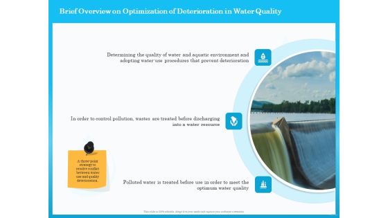 Monitoring And Evaluating Water Quality Brief Overview On Optimization Of Deterioration In Water Quality Ppt Layouts Icon PDF Monitoring And Evaluating Water Quality Brief Overview On Optimization Of Deterioration In Water Quality Ppt Layouts Icon PDF