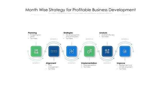 Month Wise Strategy For Profitable Business Development Ppt PowerPoint Presentation Infographic Template Outline PDF Month Wise Strategy For Profitable Business Development Ppt PowerPoint Presentation Infographic Template Outline PDF