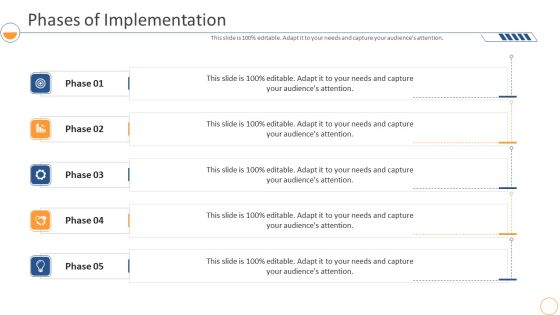 Monthly Company Performance Analysisphases Of Implementation Icons PDF