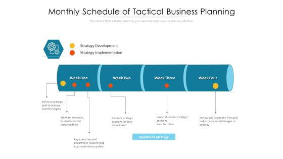 Monthly Schedule Of Tactical Business Planning Ppt PowerPoint Presentation File Deck PDF Monthly Schedule Of Tactical Business Planning Ppt PowerPoint Presentation File Deck PDF