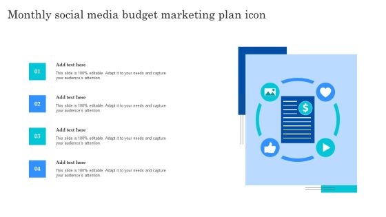 Monthly Social Media Budget Marketing Plan Icon Structure PDF Monthly Social Media Budget Marketing Plan Icon Structure PDF