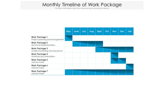 Monthly Timeline Of Work Package Ppt PowerPoint Presentation File Slides PDF Monthly Timeline Of Work Package Ppt PowerPoint Presentation File Slides PDF