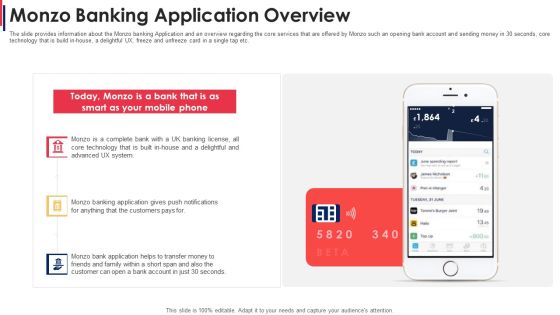 Monzo Banking Application Overview Monzo Investor Funding Elevator Designs PDF Monzo Banking Application Overview Monzo Investor Funding Elevator Designs PDF