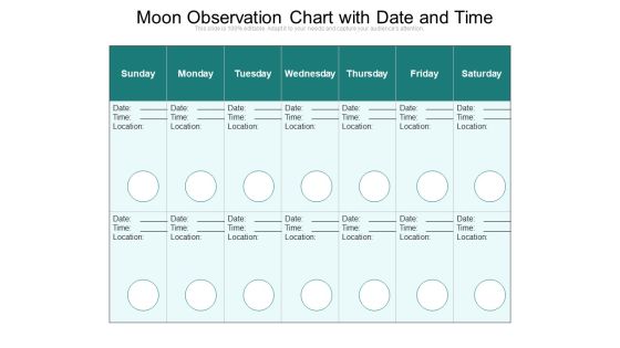 Moon Observation Chart With Date And Time Ppt PowerPoint Presentation Gallery Gridlines PDF