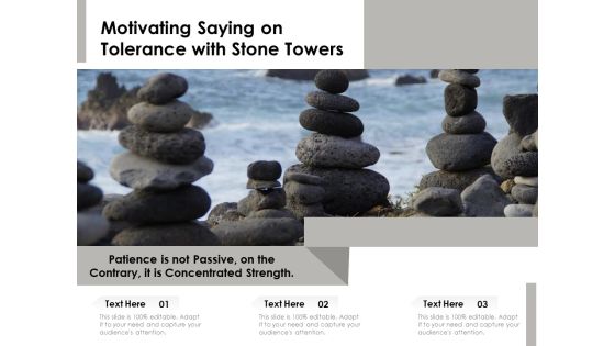 Motivating Saying On Tolerance With Stone Towers Ppt PowerPoint Presentation File Designs PDF Motivating Saying On Tolerance With Stone Towers Ppt PowerPoint Presentation File Designs PDF