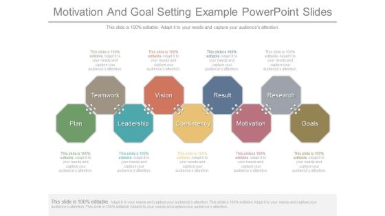 Motivation And Goal Setting Example Powerpoint Slides