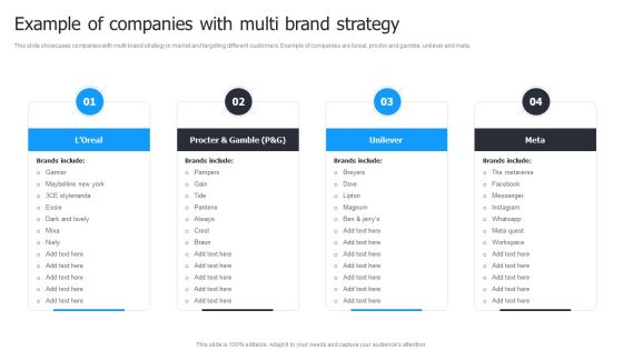 Multi Brand Launch Strateic Plan Example Of Companies With Multi Brand Strategy Graphics PDF Multi Brand Launch Strateic Plan Example Of Companies With Multi Brand Strategy Graphics PDF