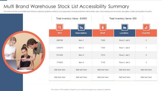 Multi Brand Warehouse Stock List Accessibility Summary Brochure PDF Multi Brand Warehouse Stock List Accessibility Summary Brochure PDF