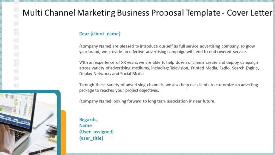Multi Channel Marketing Business Proposal Template Cover Letter Demonstration PDF Multi Channel Marketing Business Proposal Template Cover Letter Demonstration PDF