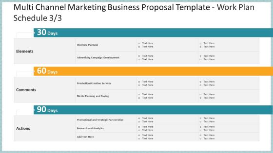 Multi Channel Marketing Business Proposal Template Work Plan Schedule Elements Formats PDF Multi Channel Marketing Business Proposal Template Work Plan Schedule Elements Formats PDF