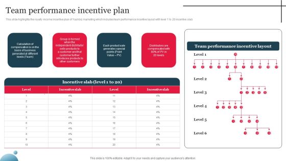 Multi Level Marketing Company Outline Team Performance Incentive Plan Inspiration PDF Multi Level Marketing Company Outline Team Performance Incentive Plan Inspiration PDF