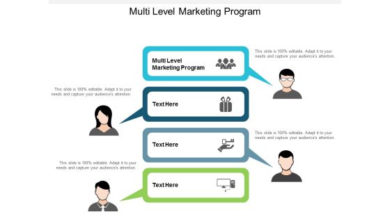 Multi Level Marketing Program Ppt Powerpoint Presentation Outline Graphic Images Cpb