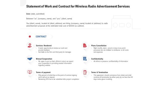 Multi Radio Waves Statement Of Work And Contract For Wireless Radio Advertisement Services Background PDF Multi Radio Waves Statement Of Work And Contract For Wireless Radio Advertisement Services Background PDF