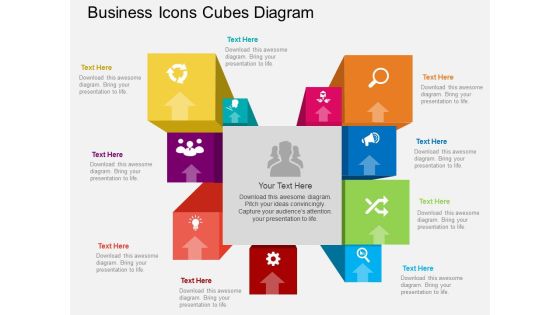 Multi Staged Business Icons Cubes Diagram Powerpoint Template Multi Staged Business Icons Cubes Diagram Powerpoint Template