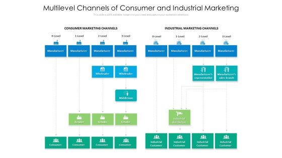 Multilevel Channels Of Consumer And Industrial Marketing Ppt PowerPoint Presentation File Visuals PDF