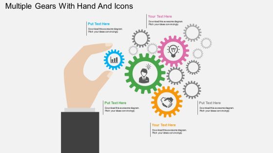 Multiple Gears With Hand And Icons Powerpoint Template Multiple Gears With Hand And Icons Powerpoint Template