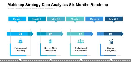 Multistep Strategy Data Analytics Six Months Roadmap Template Multistep Strategy Data Analytics Six Months Roadmap Template