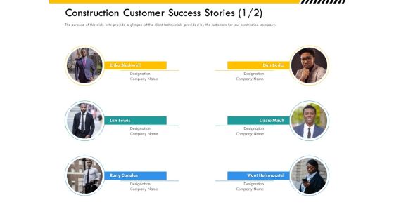 Multitier Project Execution Strategies Construction Customer Success Stories Teamwork Icons PDF