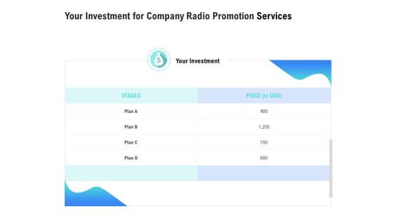 Music Promotion Consultation Your Investment For Company Radio Promotion Services Designs PDF Music Promotion Consultation Your Investment For Company Radio Promotion Services Designs PDF