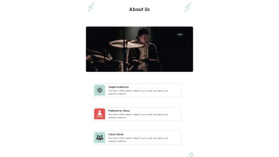 Musicians Function Proposal About Us One Pager Sample Example Document Musicians Function Proposal About Us One Pager Sample Example Document