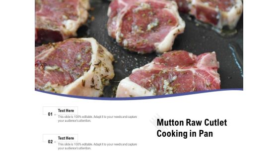 Mutton Raw Cutlet Cooking In Pan Ppt PowerPoint Presentation File Professional PDF