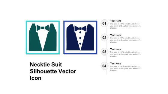 Necktie Suit Silhouette Vector Icon Ppt PowerPoint Presentation Gallery Pictures PDF