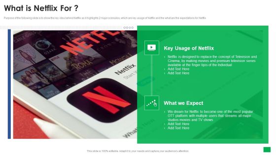 Netflix Capital Funding Elevator Pitch Deck What Is Netflix For Formats PDF Netflix Capital Funding Elevator Pitch Deck What Is Netflix For Formats PDF
