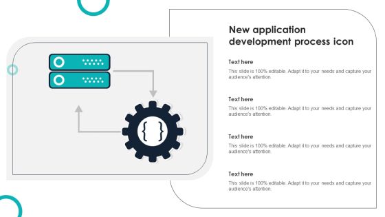 New Application Development Process Icon Information PDF New Application Development Process Icon Information PDF