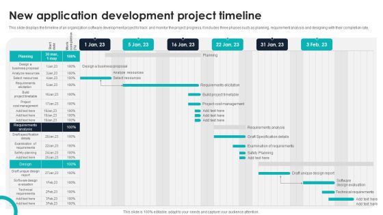 New Application Development Project Timeline Pictures PDF