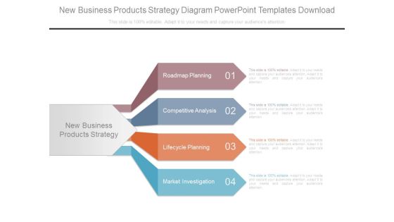 New Business Products Strategy Diagram Powerpoint Templates Download