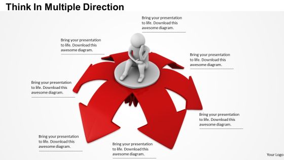 New Business Strategy Think Multiple Direction Concept