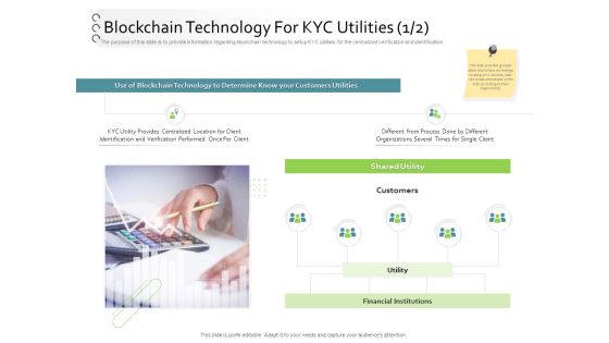 New Client Onboarding Automation Blockchain Technology For KYC Utilities Client Ppt Pictures Slide Portrait PDF