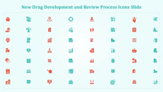 New Drug Development And Review Process Icons Slide Portrait PDF New Drug Development And Review Process Icons Slide Portrait PDF