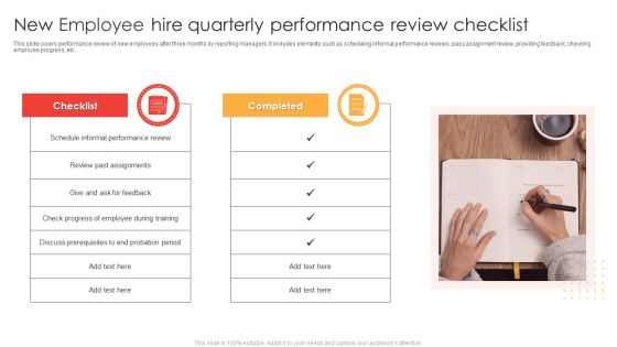 New Employee Hire Quarterly Performance Review Checklist Ppt Pictures Professional PDF New Employee Hire Quarterly Performance Review Checklist Ppt Pictures Professional PDF
